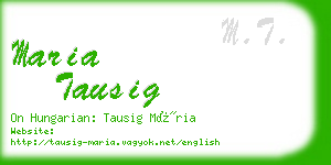 maria tausig business card